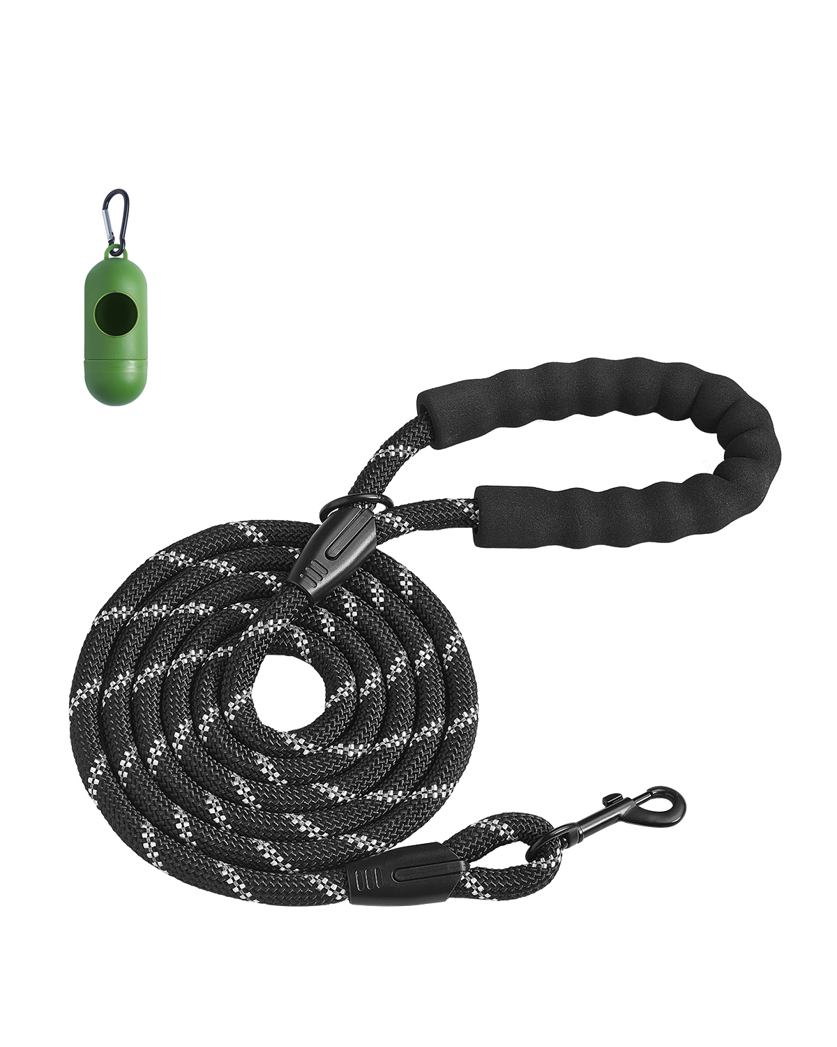 Extra Long Dog Leash Braided Nylon Tracking Rope, Black/Blue 30-feet 1/4"  Diameter Training Lead Small/Medium - Walmart.com