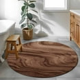 thumbnail image 3 of Small Round Rug 3Ft Washable Non-Slip, Retro Wood Grain Circle Area Rugs for Living Room Bedroom, Rustic Farmhouse Wooden Board Brown Indoor Floor Mats Carpet Runner for Home Decor, 3 of 8