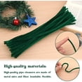 thumbnail image 3 of 130 PCS Pipe Cleaner Chenille Stem, Green Pipe Cleaner for Crafts Handy Disposable Cleaning Tool - 6mm x 12" for DIY Art Craft Decorations, 3 of 5