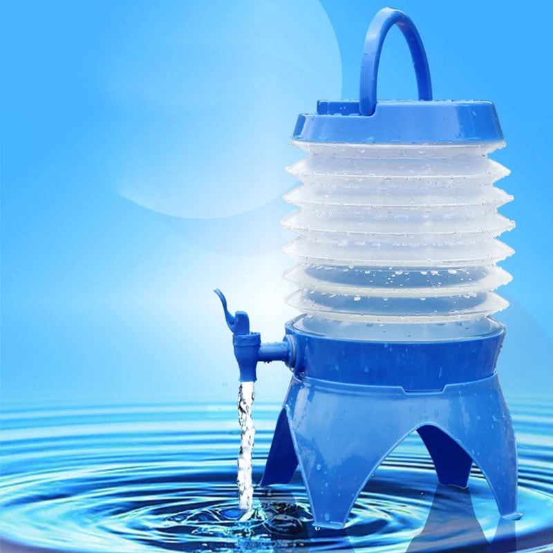 tooloflife 5.5L Folding Water Bottle Camping Cup Sports Travel Kettle with a Spout/Tap Outdoor Portable Plastic