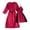 Red, variant on Women's Robes Ice Silk Spaghetti Strap Lace Robe Sleepwear