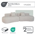 thumbnail image 3 of Sofá De Espuma Comprimida Al Vacío 4 Plazas Japandi Nordika Beige, 3 of 6