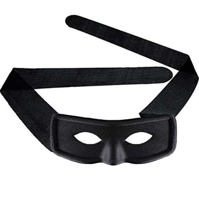 boao 6 pieces halloween half mask with ties black villain costume eye