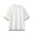 White, variant on Men's Oversized Crew Neck T-Shirt Layered Contrast Hem Casual Short Sleeve Tee White XXL