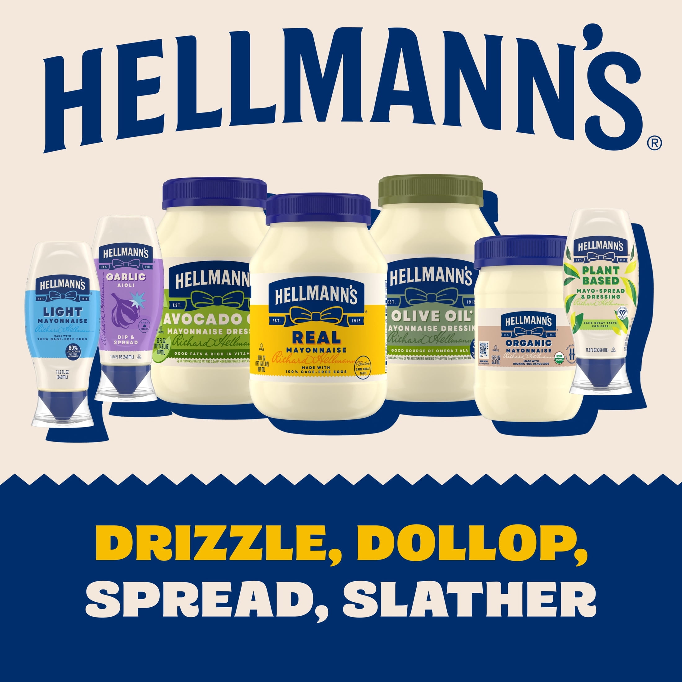 Hellmann's Real Mayonnaise For A Creamy Sandwich Spread Or Condiment Classic, Made with Real Simple Ingredients ,15 fl oz
