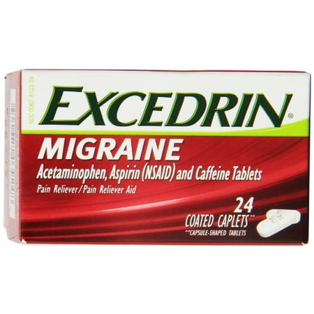 6 Pack - Excedrin Migraine Pain Relief, 24-Count Caplets
