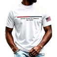 thumbnail image 4 of Mens USA 250 Years Patriotic Short Sleeve T-Shirt, Crew Neck American Flag Embroidered Casual Tee for Independence Day Daily Wear(White,XXXL), 4 of 4