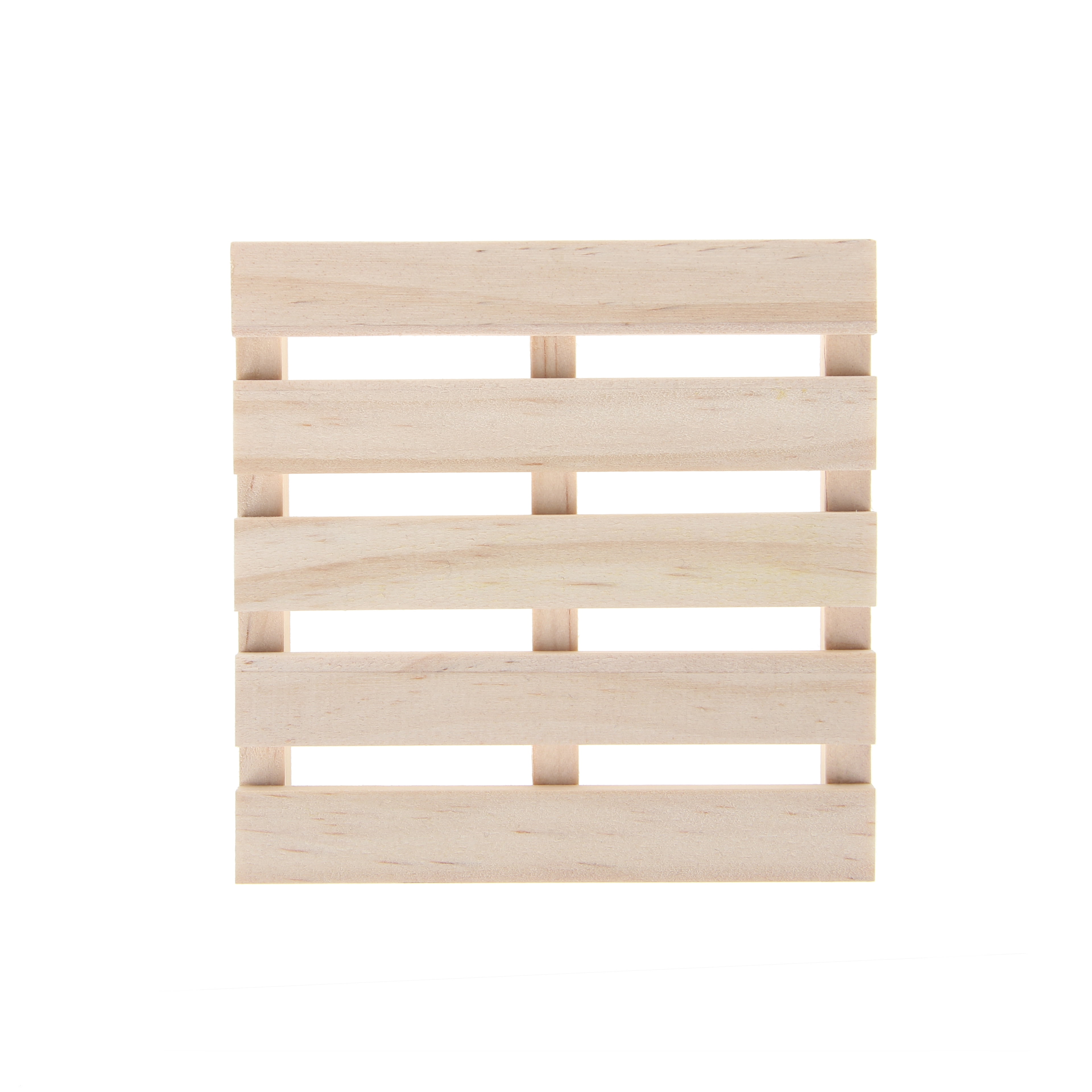 Make Market Unfinished Wood Pallet Coaster - 4" - 12 Pack