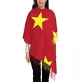 thumbnail image 2 of Vietnam Flag Women's Pashmina Shawl Wraps Fringe Scarf Long Large Scarf, 2 of 7