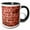 Black/White, variant on 3drose, Red Brick Wall - Grunge Brown Brick Texture Photography - Urban City Architecture - Builder Gifts, 15oz Two-tone Red Mug