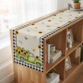 thumbnail image 6 of Table Runners 90 Inches Long Dress Scarves, Sunflowers Farmhouse Coffee/Dining/Kitchen Table Runner for Living Room, Spring Farmhouse Vintage Truck Leaf Black Plaid 13x90 Inch, 6 of 9