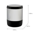 thumbnail image 5 of Bath Bliss Smooth Matte Stainless Steel Rotating Lid Waste Bin in Black, 5 of 5