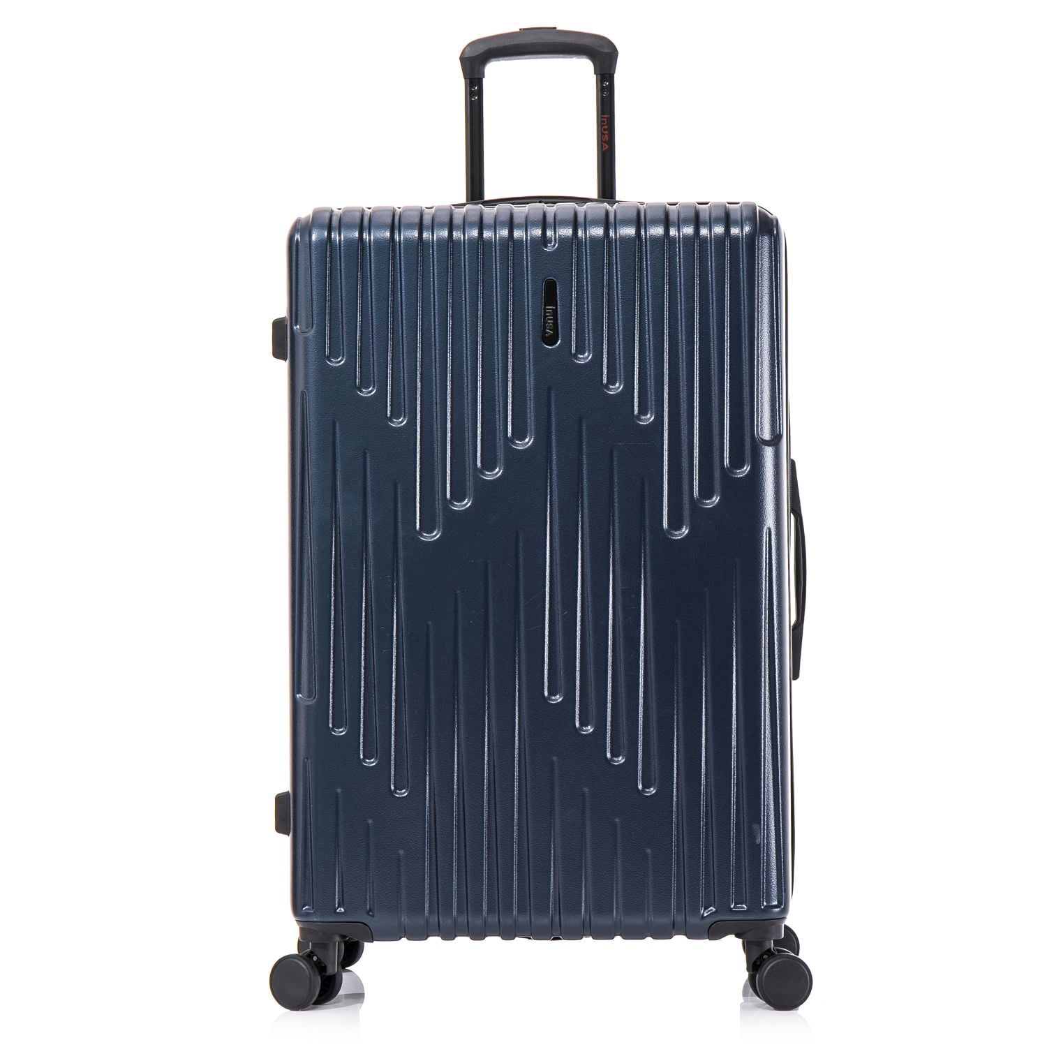 InUSA DRIP 28" Hardside Lightweight Checked Luggage with Spinner Wheels, Handle and Trolley, Navy Blue
