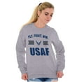 thumbnail image 4 of US Air Force Fly Fight Win USAF Unisex Plus Fleece Graphic Sweatshirt Brisco Brands 2X, 4 of 5
