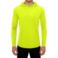 thumbnail image 2 of Trgacdwlo Men's Athletic Shirts Hooded Quick Dry Long Sleeve Shirts for Men Sun Protection Summer Outdoor Hiking Shirt Yellow XXXL, 2 of 4