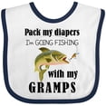 thumbnail image 3 of Inktastic Pack My Diapers I Am Going Fishing with Gramps Boys or Girls Baby Bib, 3 of 4