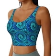 thumbnail image 2 of Balery Snake Pattern Racerback Sports Bras for Women - Padded Seamless High Impact Support for Yoga Gym Workout Fitness-Large, 2 of 8