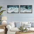 thumbnail image 2 of Stupell Industries Hazy Water Waves 2 Piece Brown Framed Floater Canvas Set design by Lazar Studio, 21 x 31, 2 of 9