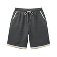 thumbnail image 6 of DayScoop Men's Casual Shorts Summer Shorts Fashion Linen Elastic Waist Drawstring Beach Pockets Breathable Short Pants, 6 of 6
