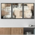 thumbnail image 3 of wall26 Framed Canvas Print Wall Art Set Minimal Brown Color Block Landscape Abstract Shapes Illustrations Modern Art Decorative Multicolor Chic for Living Room, Bedroom, Office - 16"x24"x3, 3 of 5
