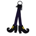 thumbnail image 5 of FSSTAM 18" Dangling Plush Polyester Witch Legs for Wreaths, Hanging Witch Leg Decorations, Purple Striped Stockings Legs and Shoes Stakes Decor, 2 Ct(with Exclusive FSSTAM Booskie), 5 of 6