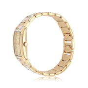 Elgin Adult Mens Tank Case Watch with Crystal and Brushed Bark Bracelet . (FG180033)