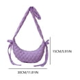 thumbnail image 2 of Bolso Bandolera Crescent para Mujer Con Lazo Diario Acolchado Color Liso () Morado, 2 of 9
