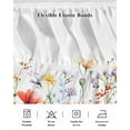 thumbnail image 5 of Pastoral Wild Flowers Bed Skirt Farmhouse Floral Leaves Plants Bed Skirts California King Size 16 Inch Drop, Wrap Around Dust Ruffle&nbsp;Bedskirt with Adjustable Elastic Belt for Queen Size Beds, 5 of 7