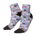 thumbnail image 2 of Bingfone Bees And Daisies Striped Design Patterned Men'S Women'S Casual Cotton Socks, 2 of 9