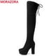 thumbnail image 2 of Talla 34-43, nuevas botas por encima de la rodilla, botas de ante hasta el muslo con plataforma, botas de invierno sexis ajustadas para mujer, hechas a medida Sailing Electrónica, 2 of 5
