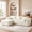 Beige, variant on Exnote 96" Modular L-Shaped Sectional Sofa, Corduroy Memory Foam Boneless Couch with Left Facing Chaise, Black