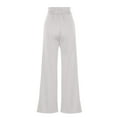 thumbnail image 6 of RYRJJ Womens Wide Leg Dress Pants Belted High Waisted Slacks Pants Business Casual Work Palazzo Trousers with Pockets(White;L), 6 of 7