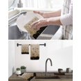 thumbnail image 5 of Brown Geometric Kitchen Dish Towels for Drying Dishes Set of 2, Modern Abstract Art Ombre Waffle Weave Microfiber Hand Tea Bathroom Towels Quick Dry & Absorbent Towel 12x12, 5 of 7