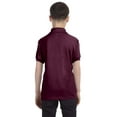 thumbnail image 2 of Hanes Cotton-Blend Kids` Jersey Polo, S, Maroon, 2 of 2
