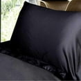 thumbnail image 2 of de almohada s de lujo de color tamaño queen pulgadas blanco Negro Sunnimix Almohadas de seda de color sólido., 2 of 5