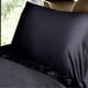 thumbnail image 2 of Funda de almohada suave de lujo con cierre de sobre Negro, 2 of 5