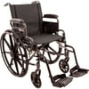 Roscoe Medical Steel K4-Lite Wheelchair, 16" with Swing Away Footrests, Black, 300 lb Capacity