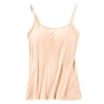 thumbnail image 1 of Camisola básica de tirantes con sujetador incorporado para mujer, ligera, deportiva, para el hogar, elástica, 1 of 6