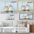 thumbnail image 4 of Designart "Minimalist Beauty Grey Windmills" Architecture Framed Wall Art - Industrial Grey Wind Turbines Hallway Framed Wall Art Decor, 4 of 6