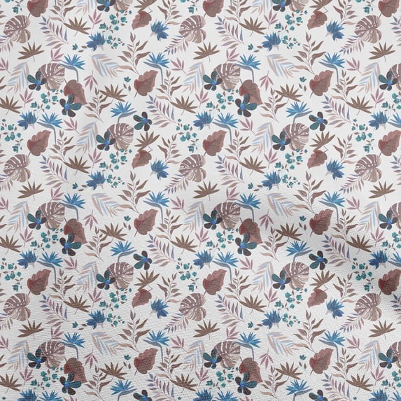 oneOone Cotton Silk Brown Fabric Tropical Craft Projects Decor Fabric Printed By The Yard 42 Inch Wide