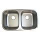 thumbnail image 1 of Tarja Doble de Submontar CNX para Cocina Acero Inoxidable, 1 of 4