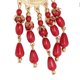 thumbnail image 3 of 2 pendientes de borla vintage ligeros con forma de gota roja con caja de almacenamiento para regalos navideños, 3 of 8