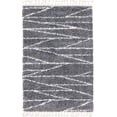 thumbnail image 3 of Unique Loom Serenity Shag Collection Area Rug - Castries (4' x 6' Rectangle Gray/Ivory), 3 of 10
