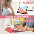 thumbnail image 5 of Fintie Slim Case for iPad 10th Generation (2022 Release) 10.9 Inch with Transparent Clear Back Shell, Shockproof Smart Protetive Standing Cover, Auto Sleep Wake, Marble Pink, 5 of 9