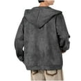 thumbnail image 5 of Cardigan à Capuche pour Hommes, Chandail Ample en Polyester pour Adolescents Étudiants - Manches Longues Col Rond, Veste Décontractée pour l'Automne et l'Hiver, 5 of 5