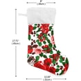 thumbnail image 2 of Coolnut 17.7 Inch Christmas Stockings, 2 PCS Red Rose Flower Presonalized Large Stocking Sock for Family Holiday Xmas Party Decorations, 2 of 7
