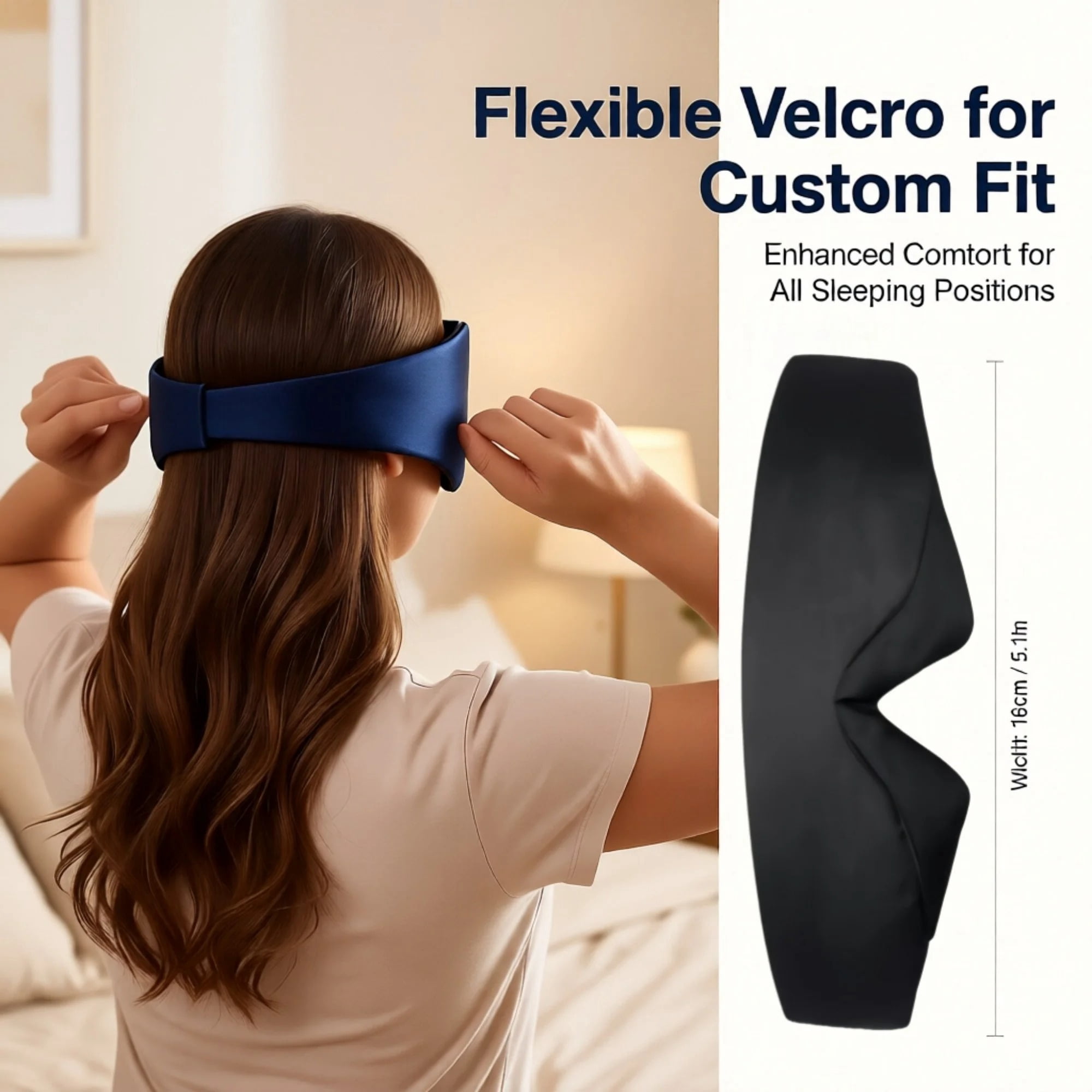 FACEMOON Bluetooth Earphones Sleeping Headband Elastic Wireless Headphones with Music Eye Mask Comfort
