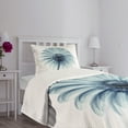 thumbnail image 3 of Ambesonne Modern Quilted Bedspread Set 2 Pcs, Daisies Flowers Plants, Twin Size, Teal White, 3 of 5