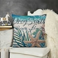 thumbnail image 2 of YINGXI  Summer Take Me to The Beach Coral Starfish Throw Pillow Covers,Home Sweet Home Motto Blue Cushion Case for Sofa Couch 24x24in, 2 of 5