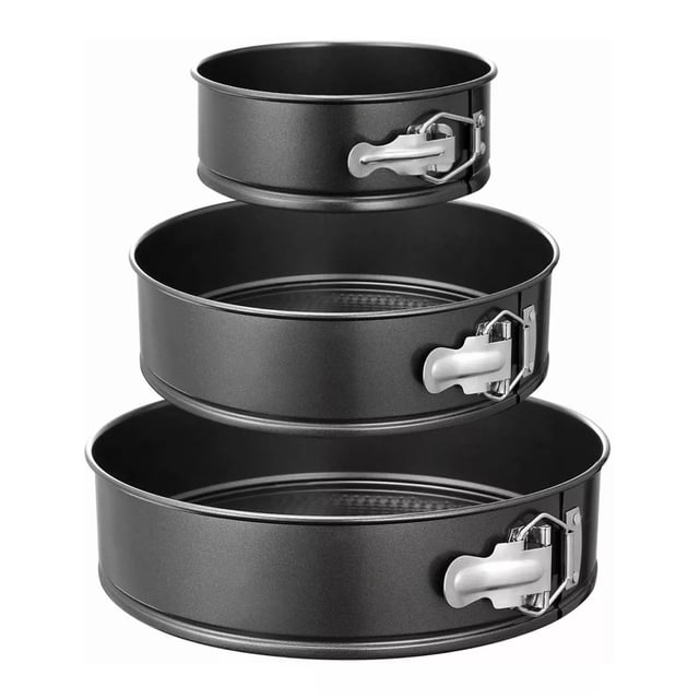 Moldes para pasteles desmontables Belug Redondos Negros 3 pz